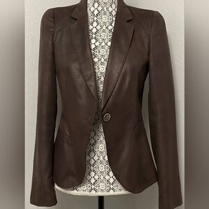 Zara Basic women's faux suede blazer, sz L